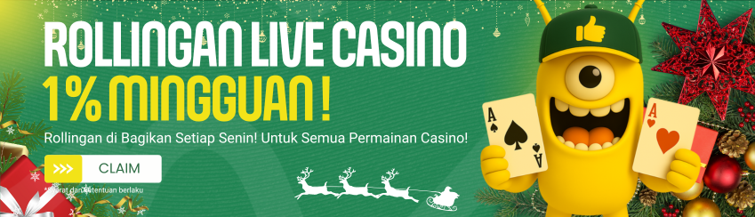 BONUS ROLLINGAN CASINO UP TO 1%