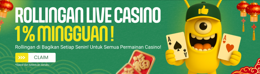 BONUS ROLLINGAN CASINO UP TO 1%